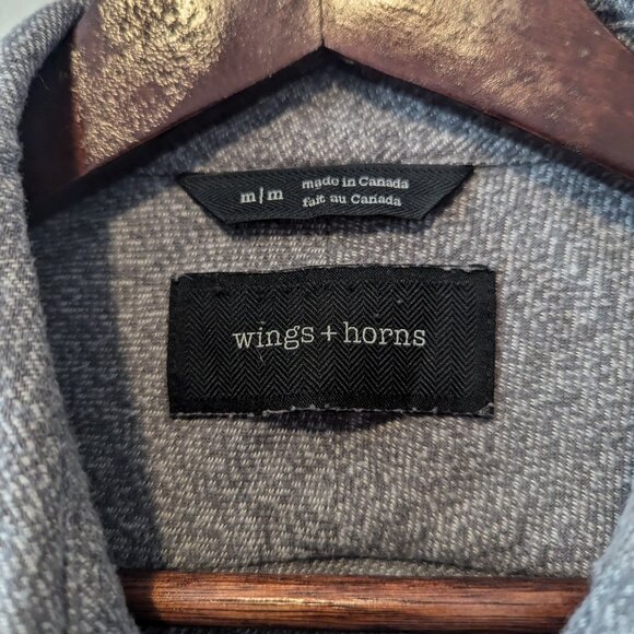 WINGS + HORNS - Thick cotton shirt - Sz M - Picture 5 of 5